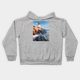 Castle Hill Lighthouse at Sunset, Rhode Island Kids Hoodie